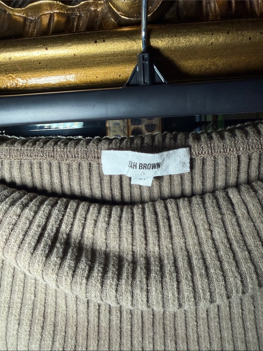 Joah Brown Army Luxe Knit Foldover Skirt - Picture 4 of 6